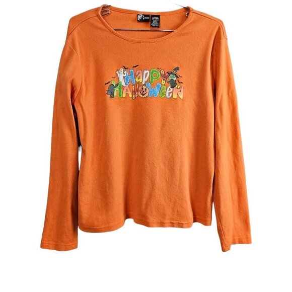 🚨019 Holiday Editions Long Sleeve Crew Neck Halloween T-Shirt - Picture 1 of 7